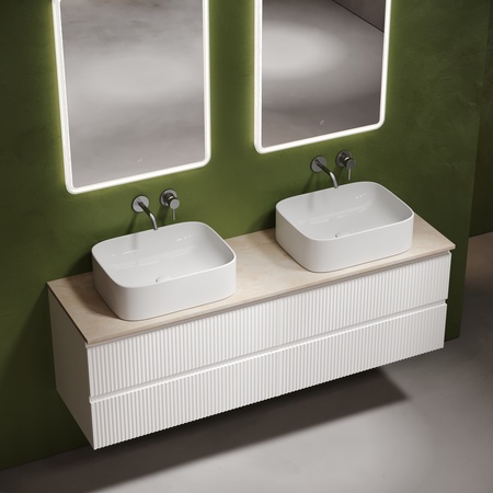 Столешница для ванной комнаты  SANCOS Kreman 1600х460 без отверстия под смеситель, TT160A2